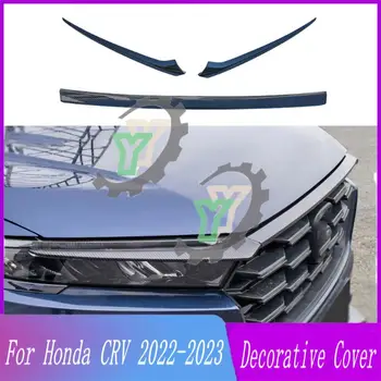 A Honda CRV 2022 2023 Első Grillek, Dekoratív Fedelét Keret Trim Hűtőrácsokat Dekorációs Szalag Díszlécek tartozékok Fényes fekete